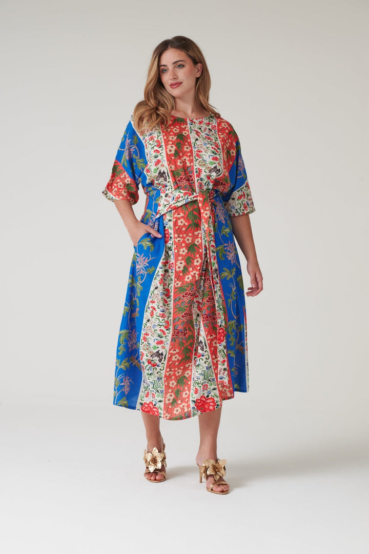 Ribbons Cobalt Obi Dress - One Hundred Stars