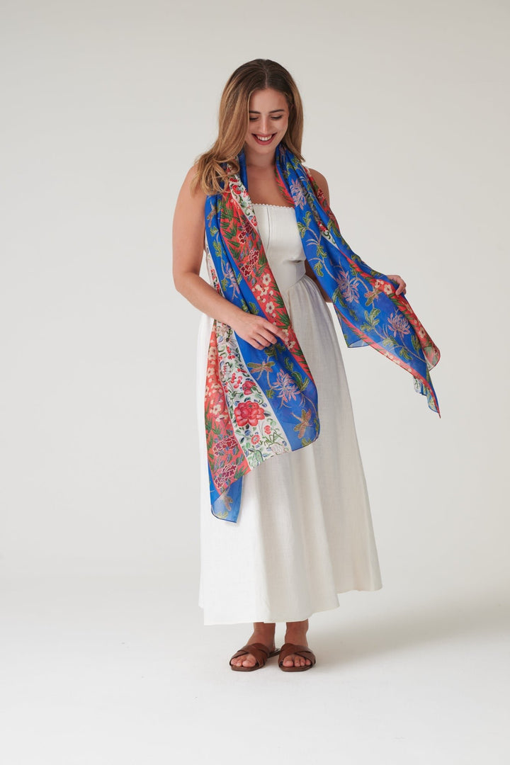 Ribbons Cobalt Scarf - One Hundred Stars