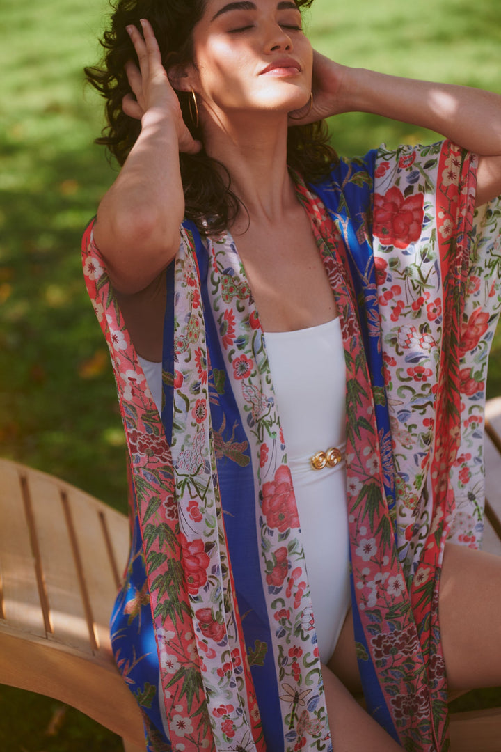 Ribbons Cobalt Throwover - One Hundred Stars