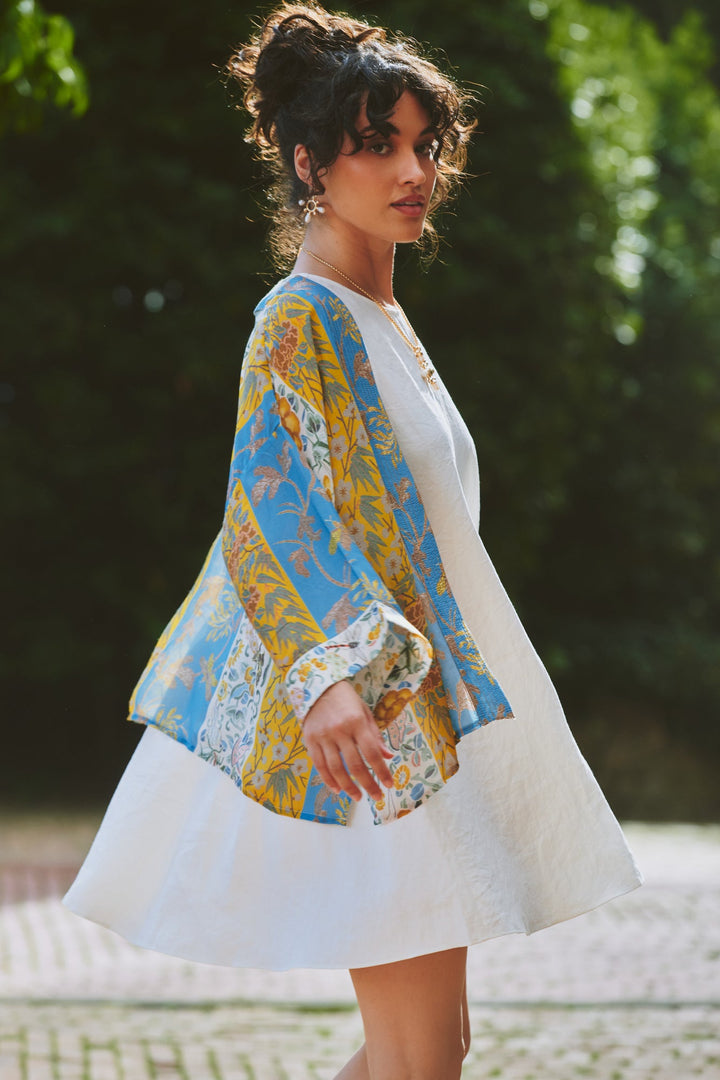 Ribbons Gold Kimono - One Hundred Stars