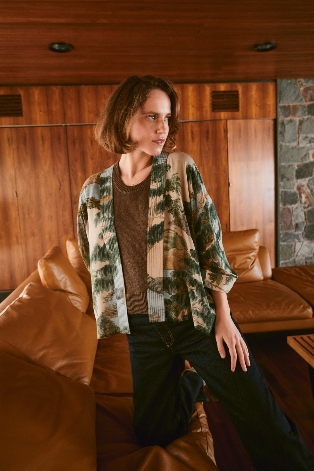 Rivers and Trees Natural Kimono - One Hundred Stars