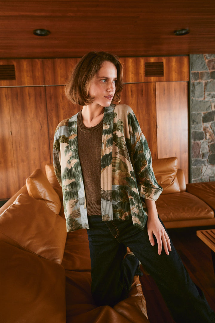 Rivers and Trees Natural Kimono - One Hundred Stars