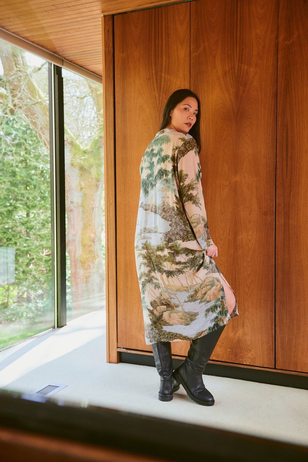Rivers and Trees Natural Midi Dress - One Hundred Stars