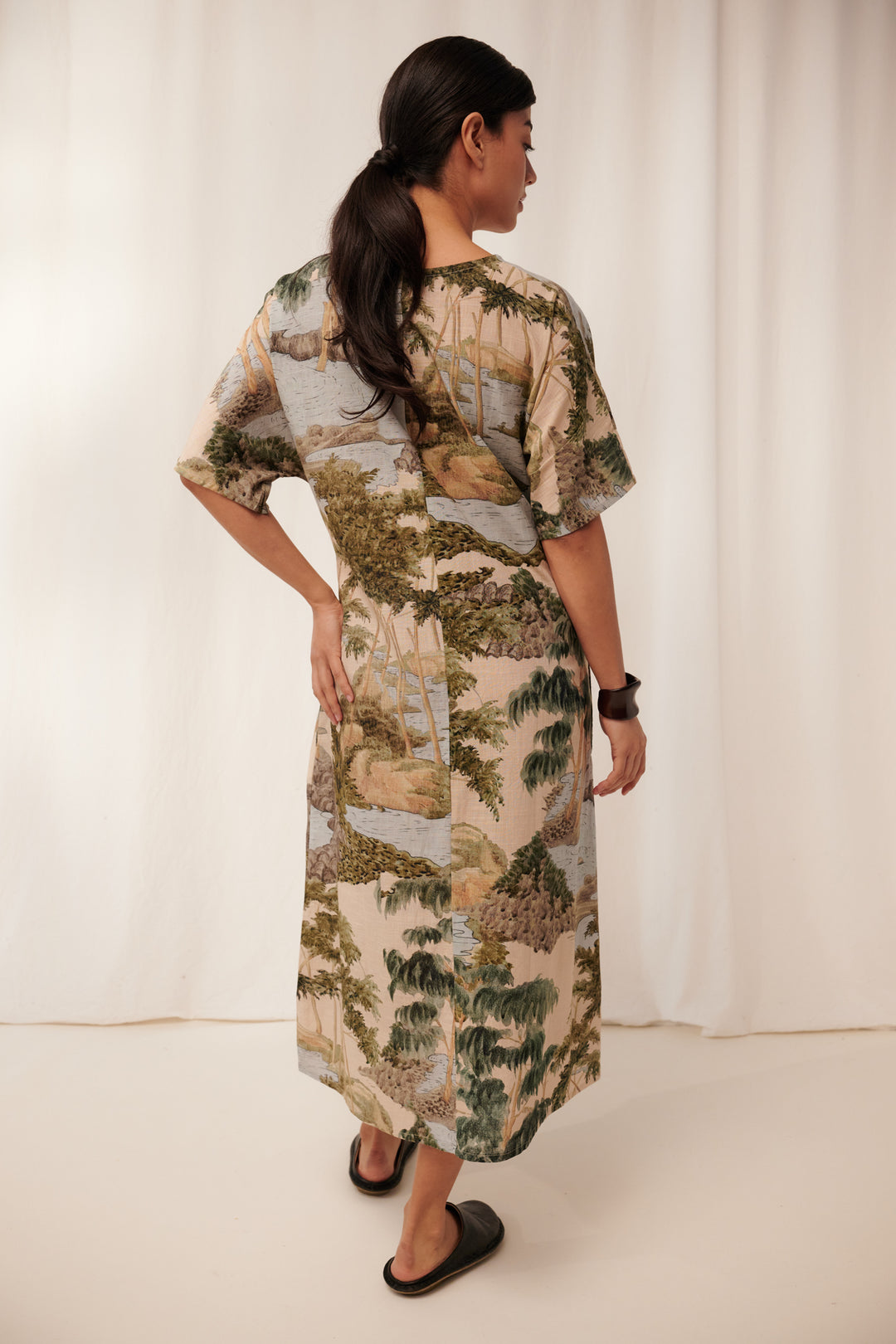 Rivers and Trees Natural Obi Dress - One Hundred Stars