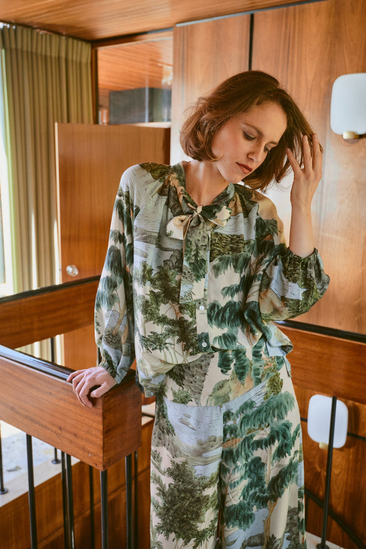 Rivers and Trees Natural PussyBow Blouse - One Hundred Stars
