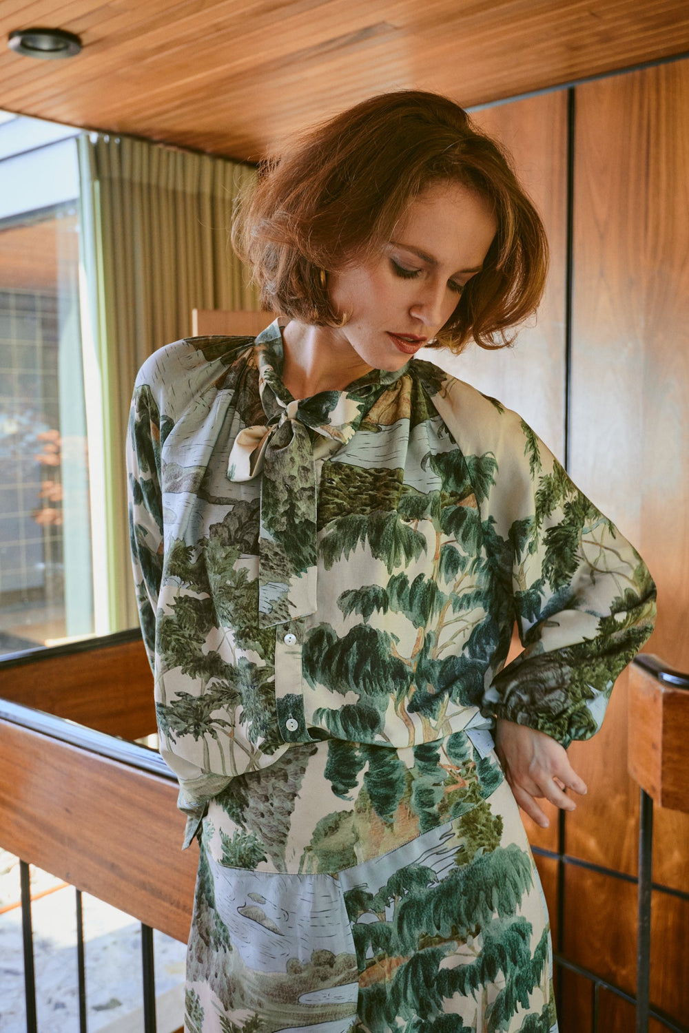 Rivers and Trees Natural PussyBow Blouse - One Hundred Stars