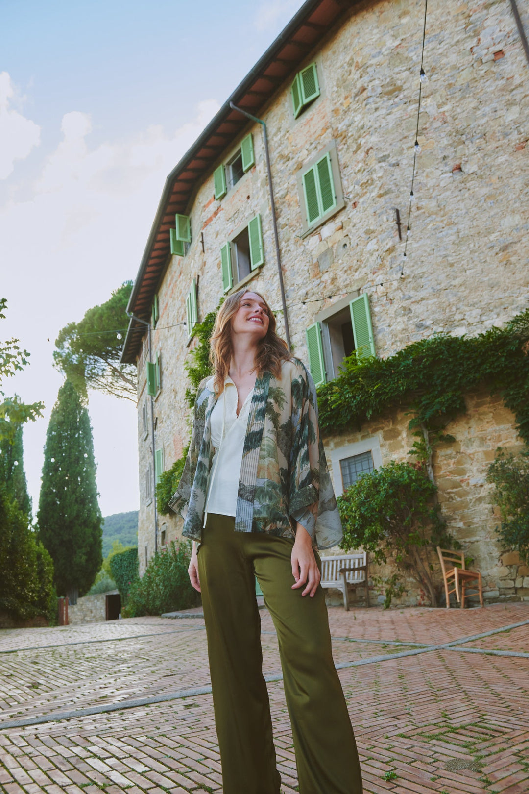 Rivers and Trees Natural Kimono - One Hundred Stars