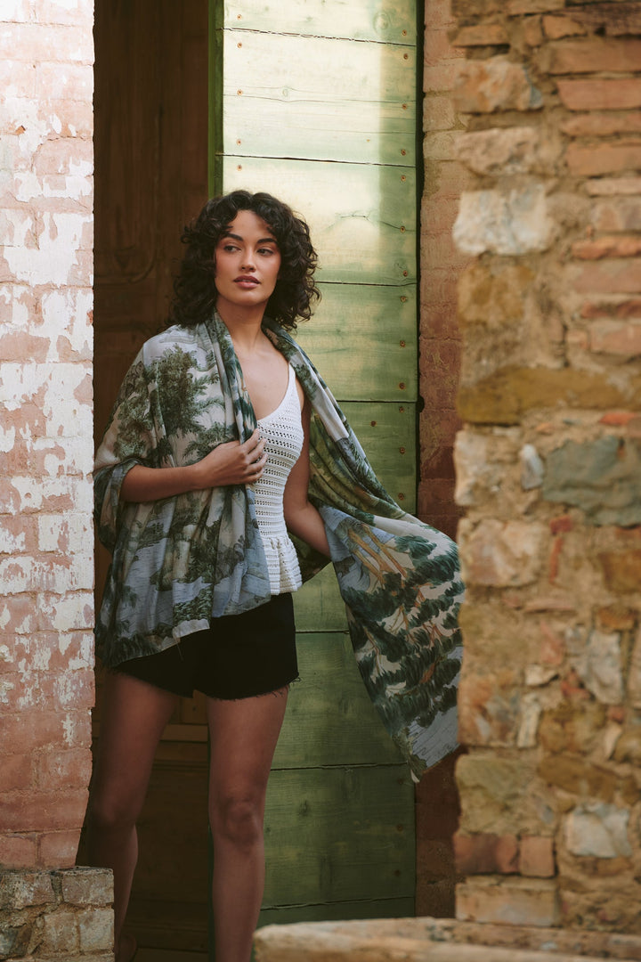 Rivers and Trees Natural Scarf - One Hundred Stars