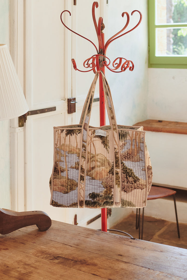 Rivers and Trees Velvet Tote Bag - One Hundred Stars