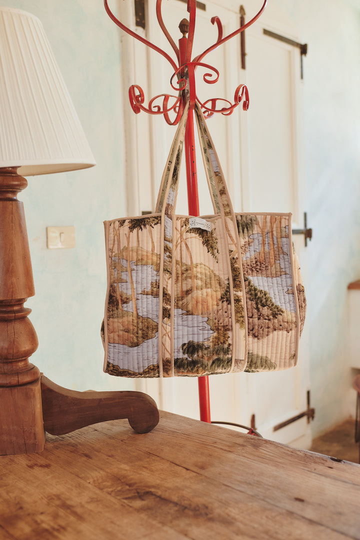 Rivers and Trees Velvet Tote Bag - One Hundred Stars