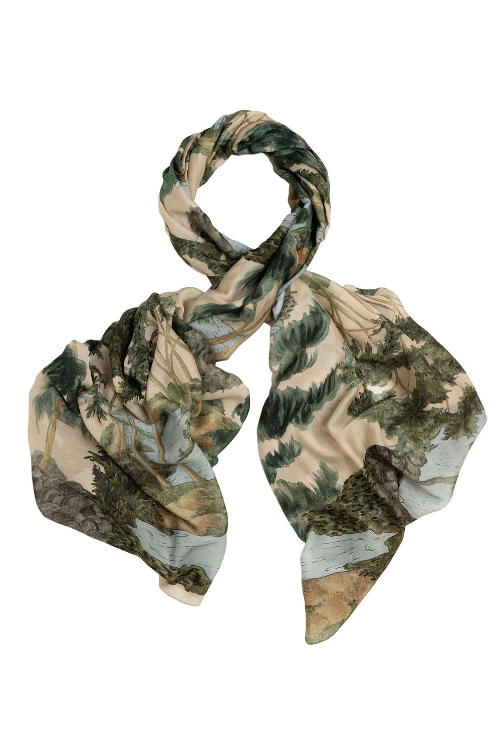 Rivers and Trees Natural Scarf - One Hundred Stars