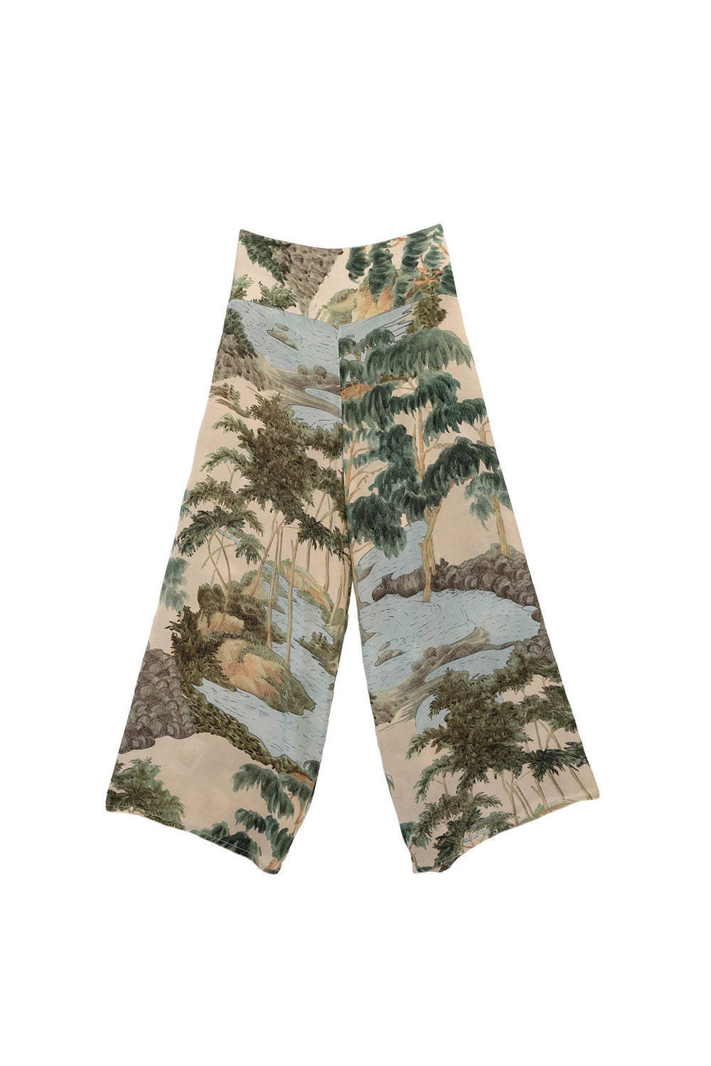 Rivers and Trees Natural Crepe Palazzo Pants - One Hundred Stars