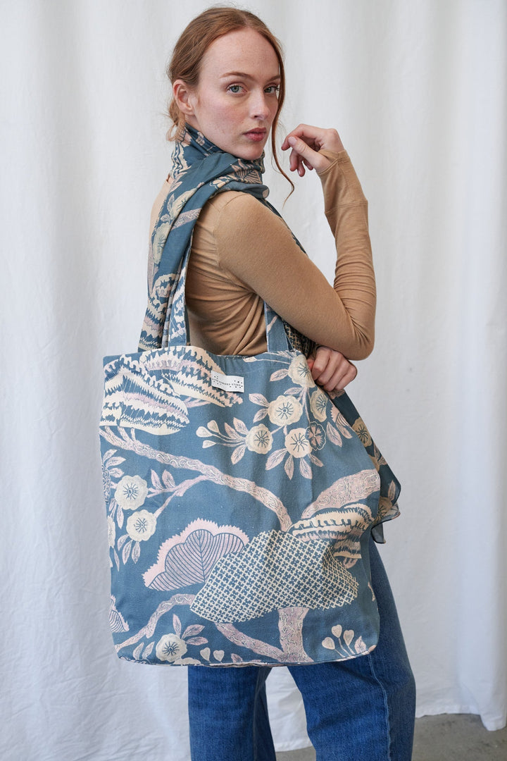 Rosa Blue Canvas Bag - One Hundred Stars