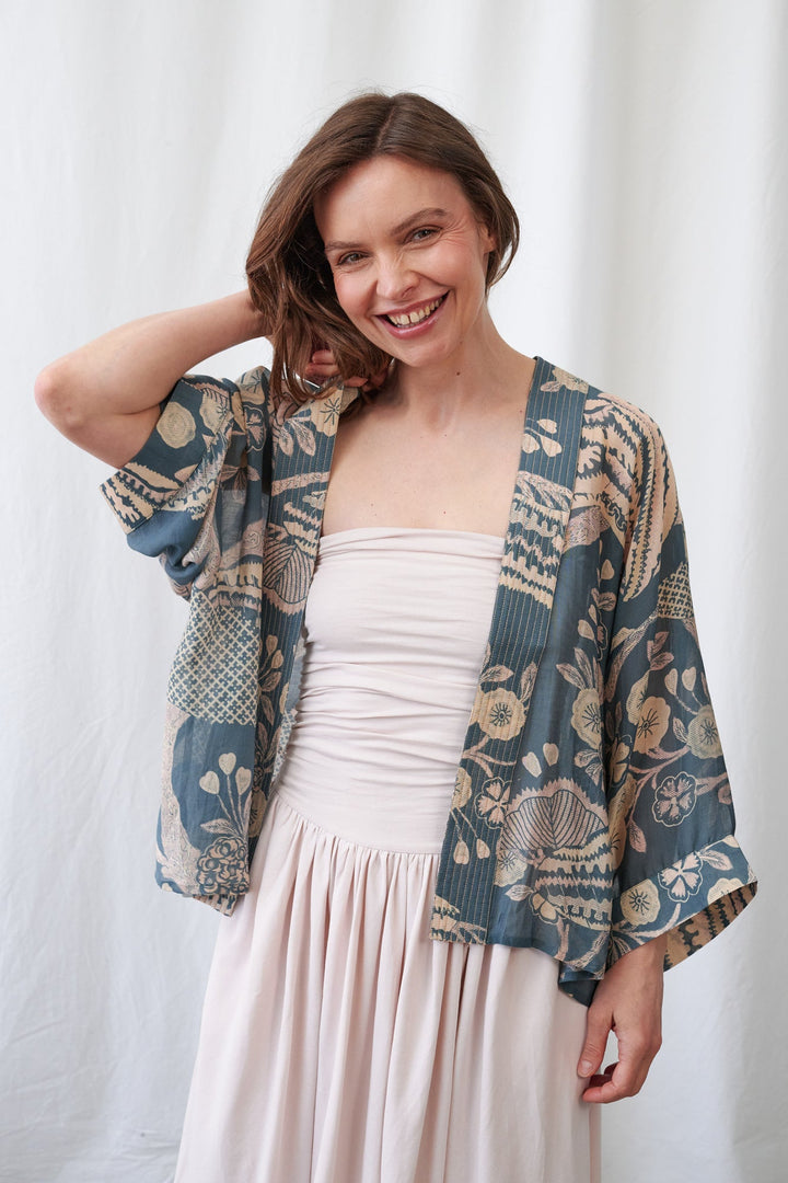 Rosa Blue Kimono