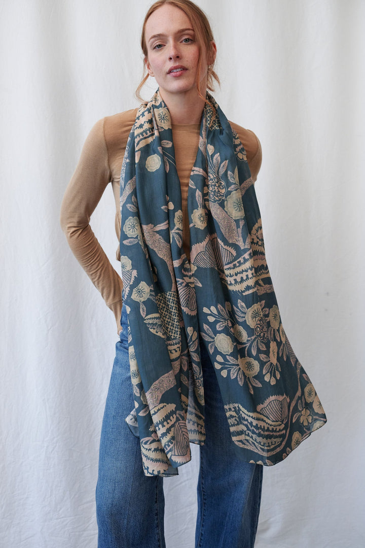 Rosa Blue Scarf