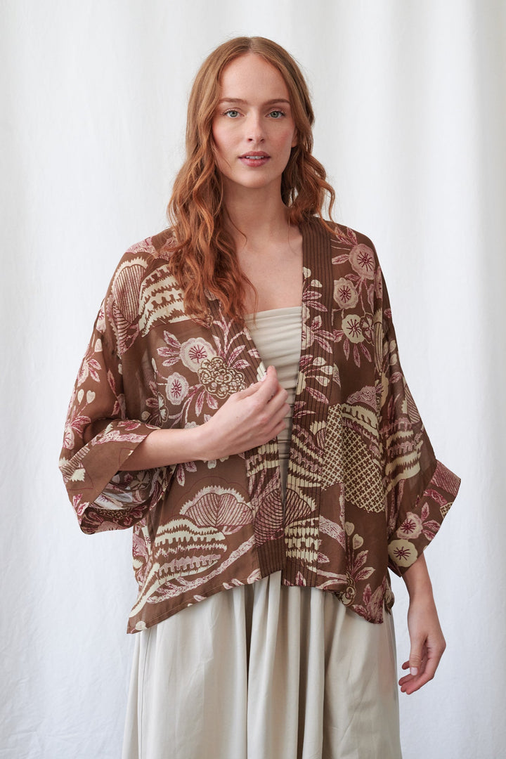 Rosa Brown Kimono