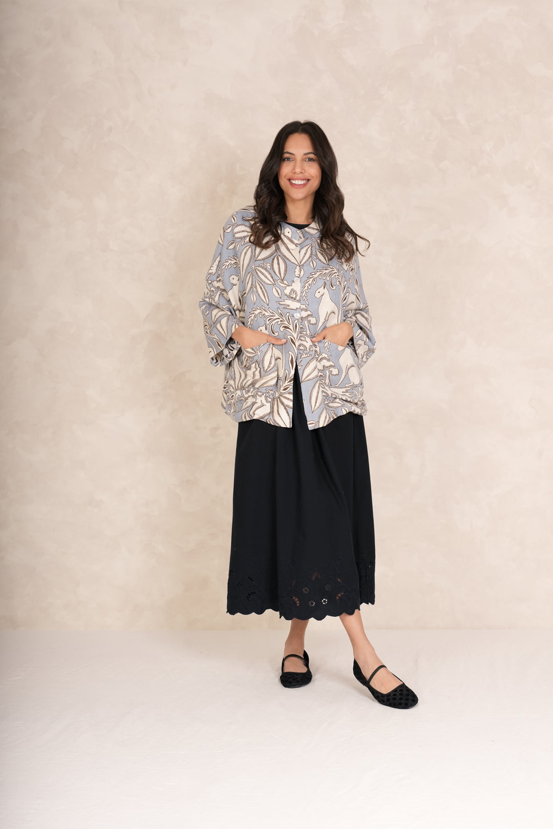 Sphinx Grey Linen Jacket - One Hundred Stars