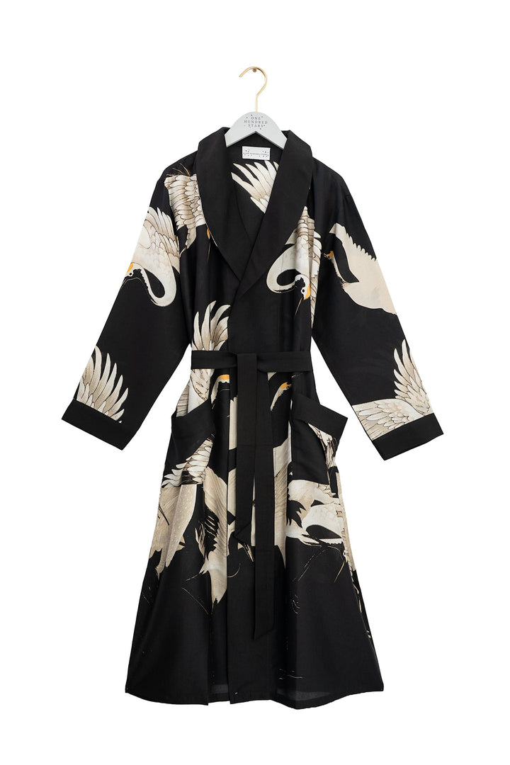 Stork Black Heavy Modal Gown - One Hundred Stars