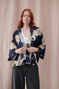 Stork Navy Kimono
