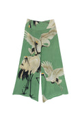 Stork Pea Green Crepe Palazzo Pant