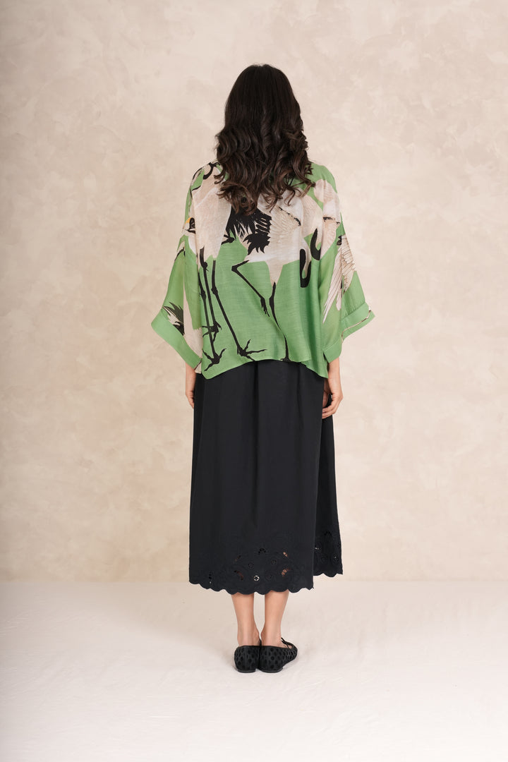 Stork Pea Green Kimono