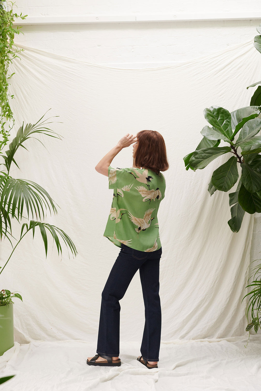 Stork Pea Green Tea Blouse