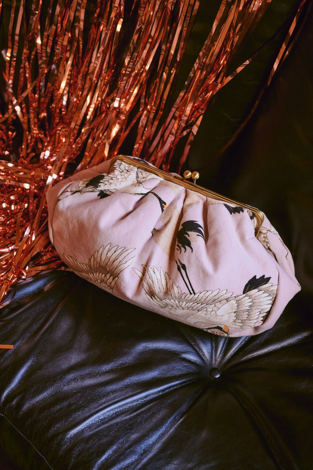 Stork Plaster Pink Kiss Lock Clutch Bag - One Hundred Stars
