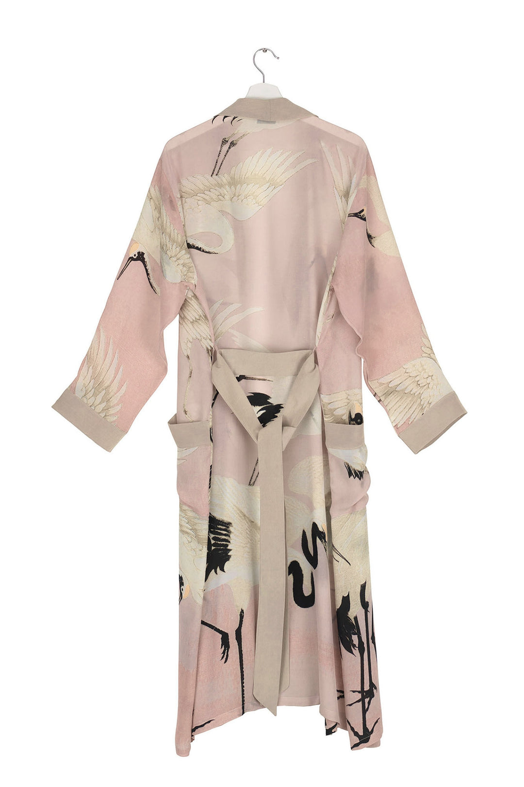 womens dressing gown in stork pink design by one hundred stars