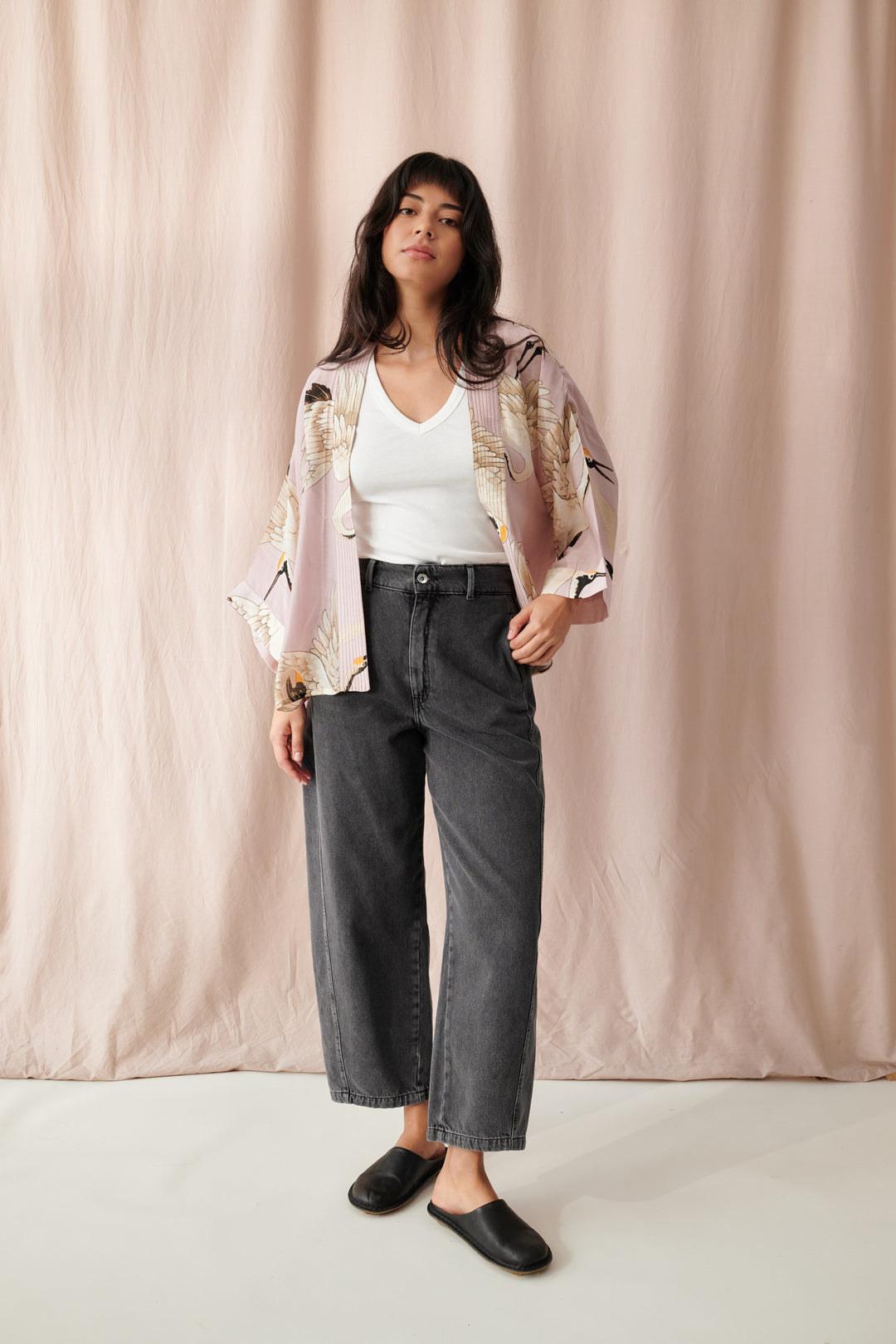Stork Plaster Pink Kimono - One Hundred Stars