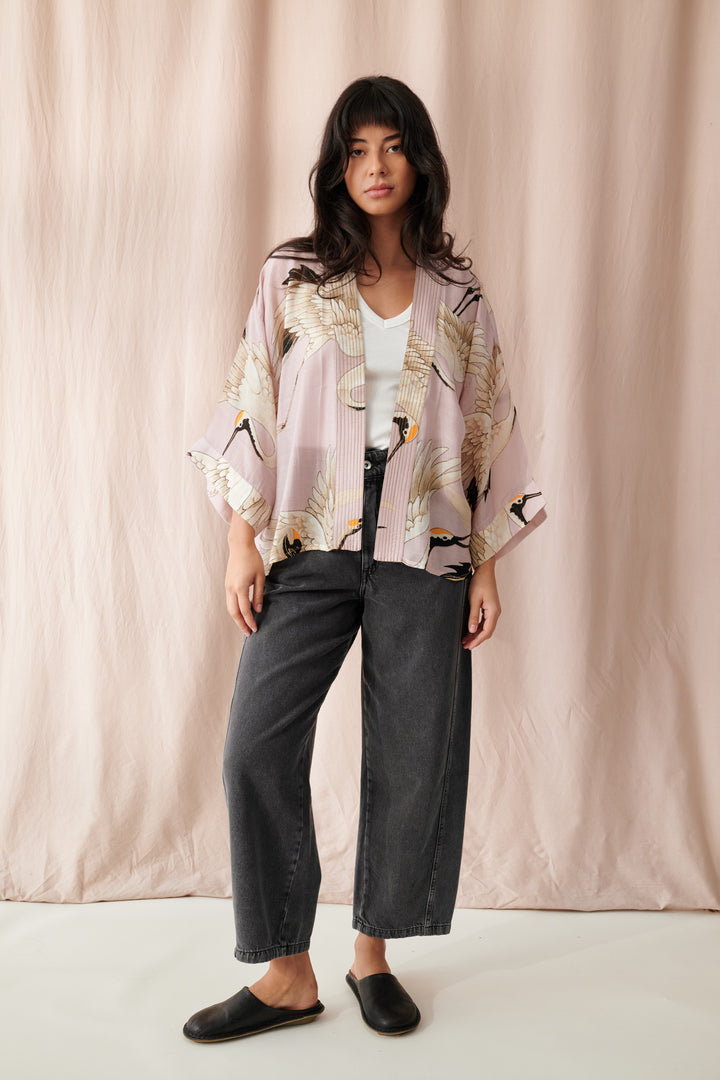 Stork Plaster Pink Kimono - One Hundred Stars