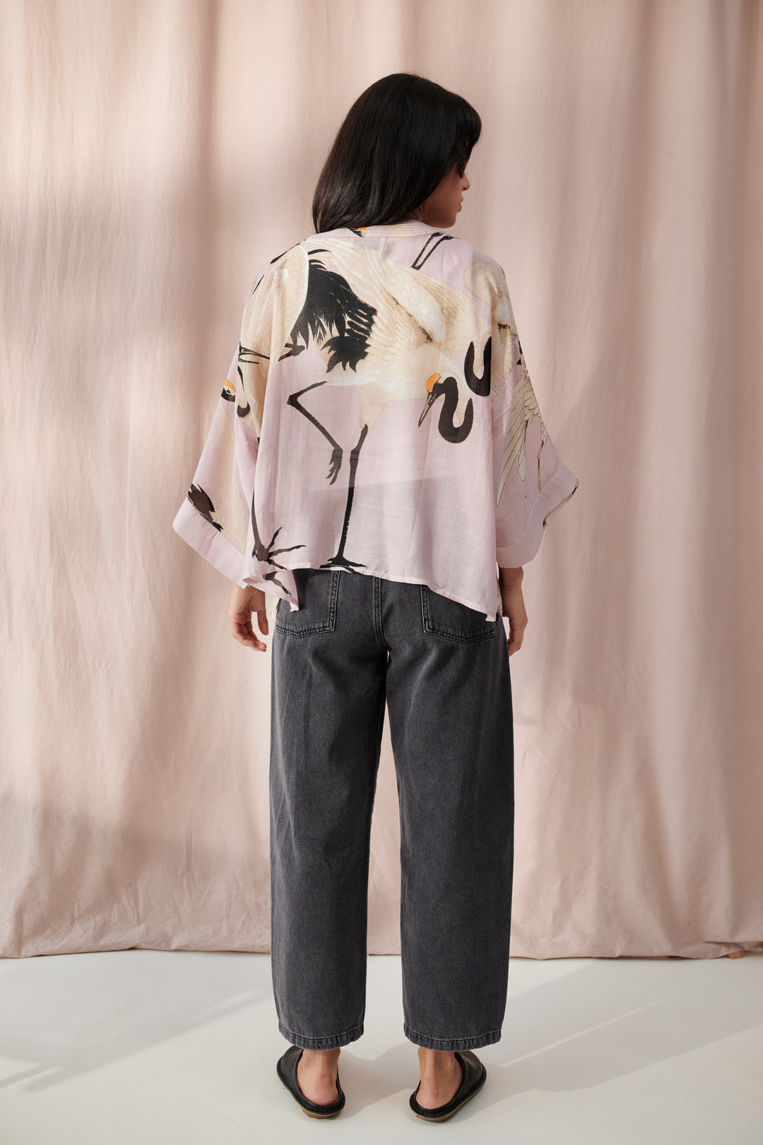 Stork Plaster Pink Kimono - One Hundred Stars