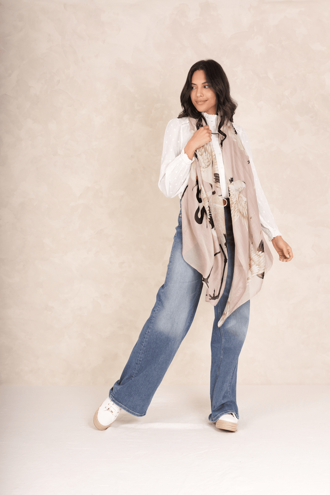 Stork Plaster Pink Scarf - One Hundred Stars