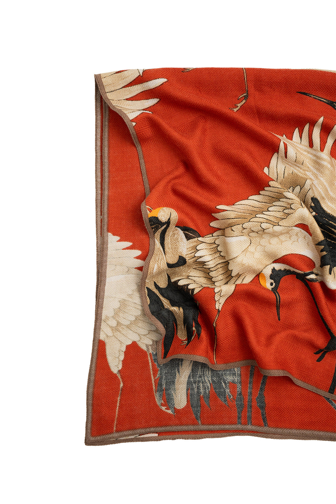 Stork Scarlet Square Wool Scarf