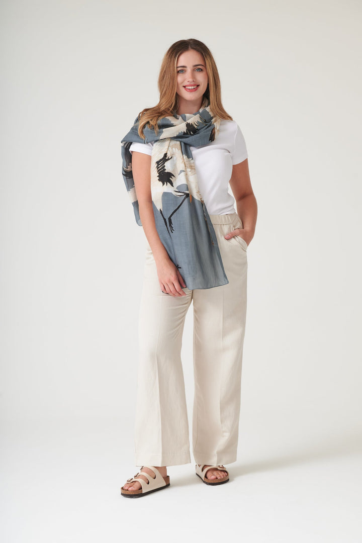 Stork Slate Scarf - One Hundred Stars