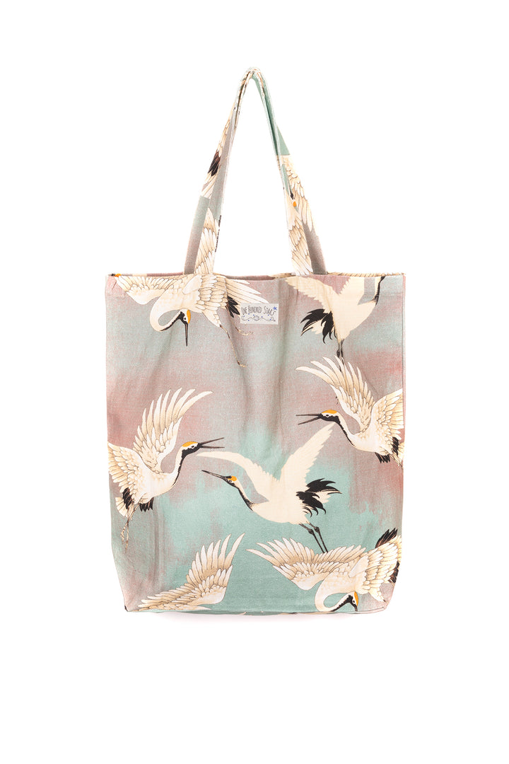 Stork Aqua Canvas Bag