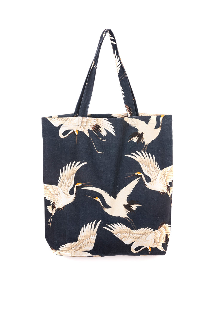 Stork Charcoal Canvas Bag - One Hundred Stars