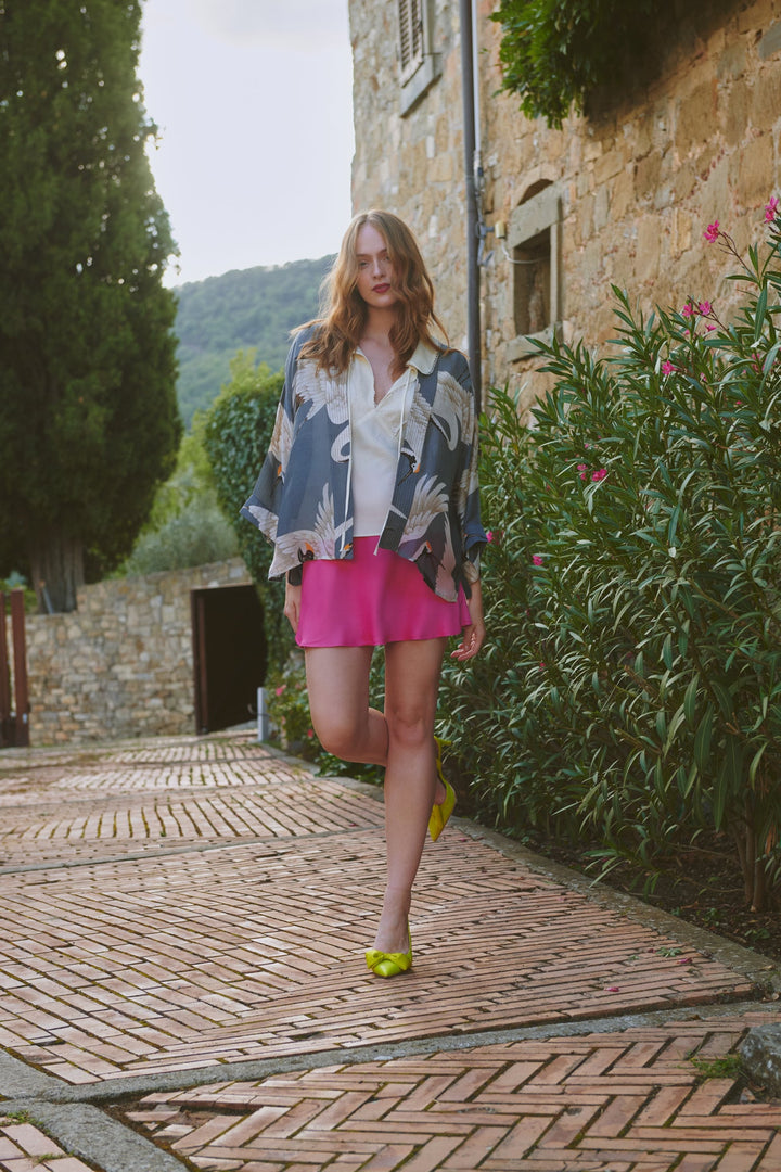 Stork Slate Kimono - One Hundred Stars