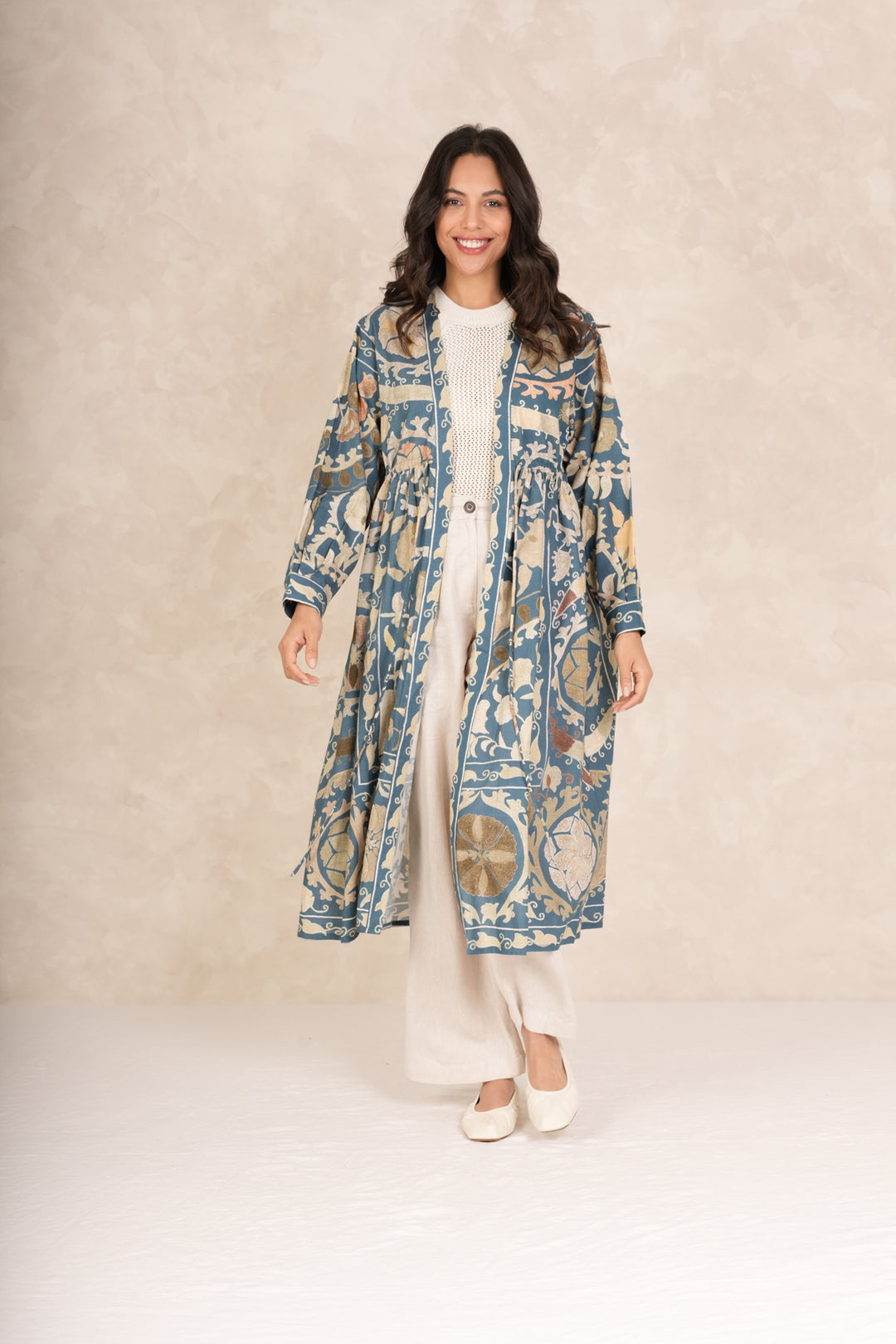 Susani Blue Duster Jacket - One Hundred Stars