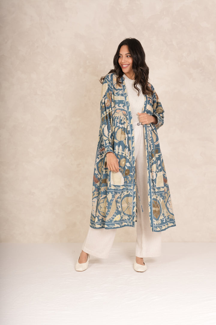 Susani Blue Duster Jacket - One Hundred Stars