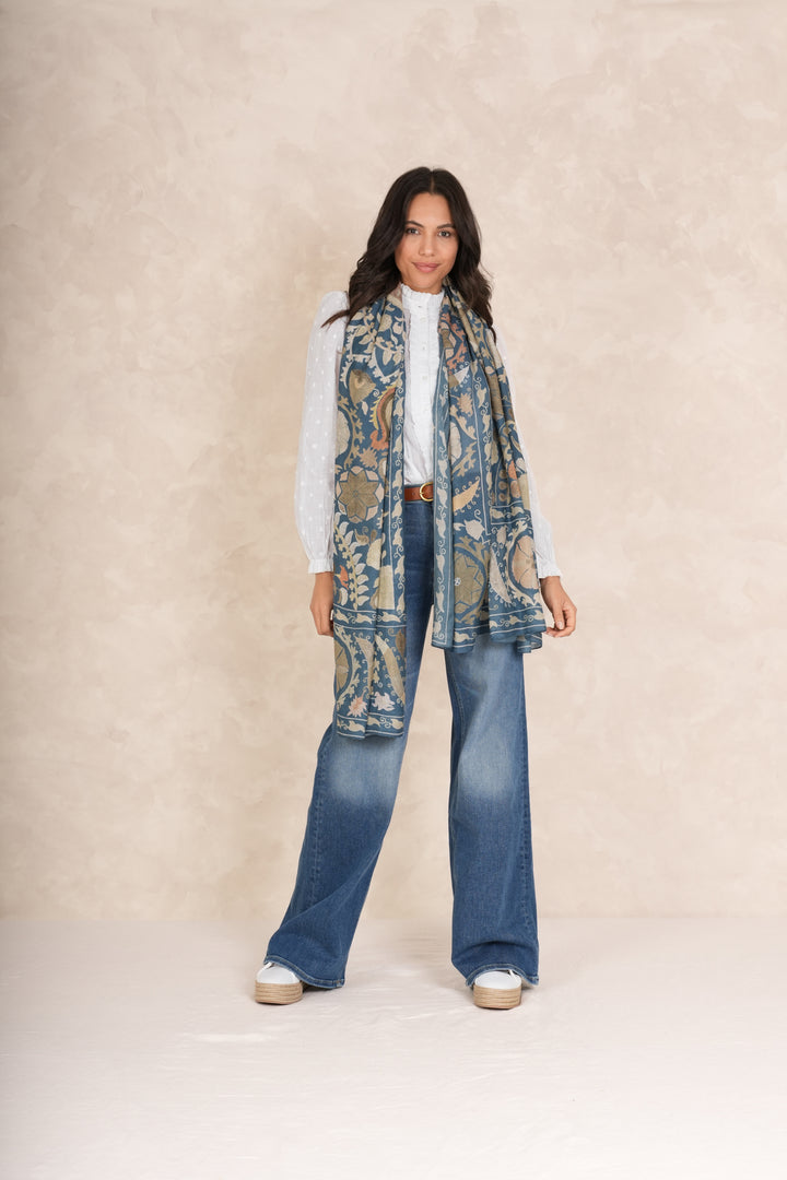 Susani Blue Scarf