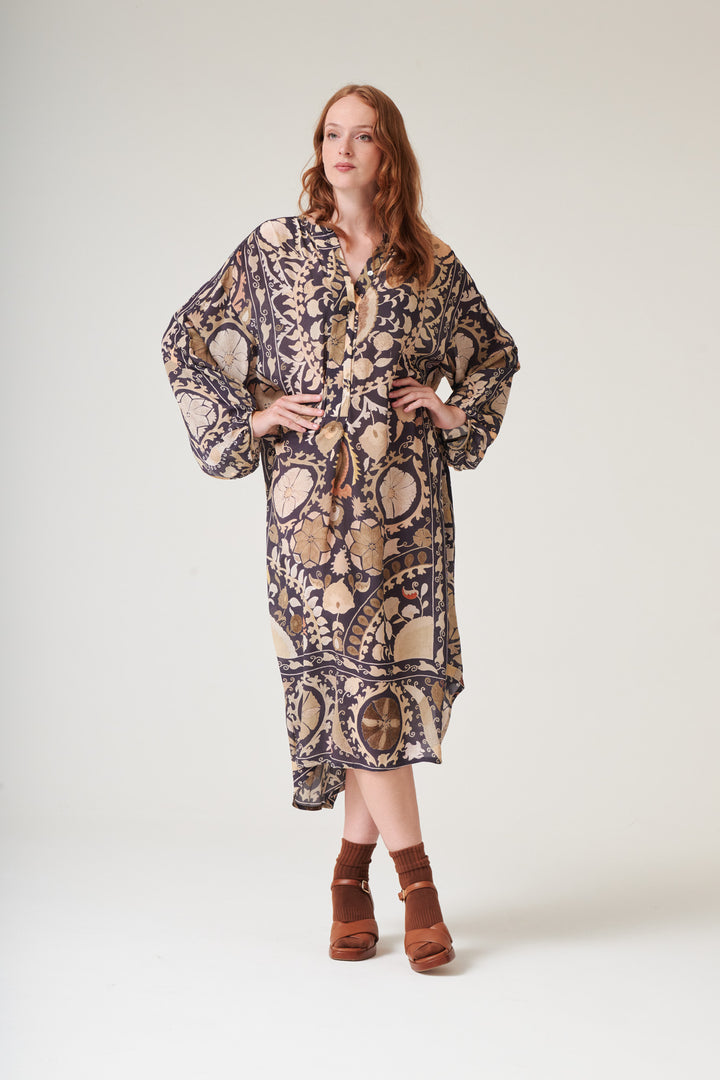 Susani Charcoal Crepe Darcy Dress - One Hundred Stars