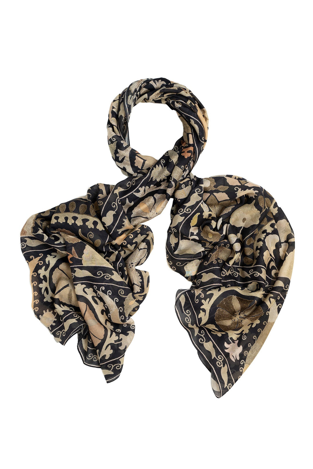 Susani Charcoal Scarf - One Hundred Stars