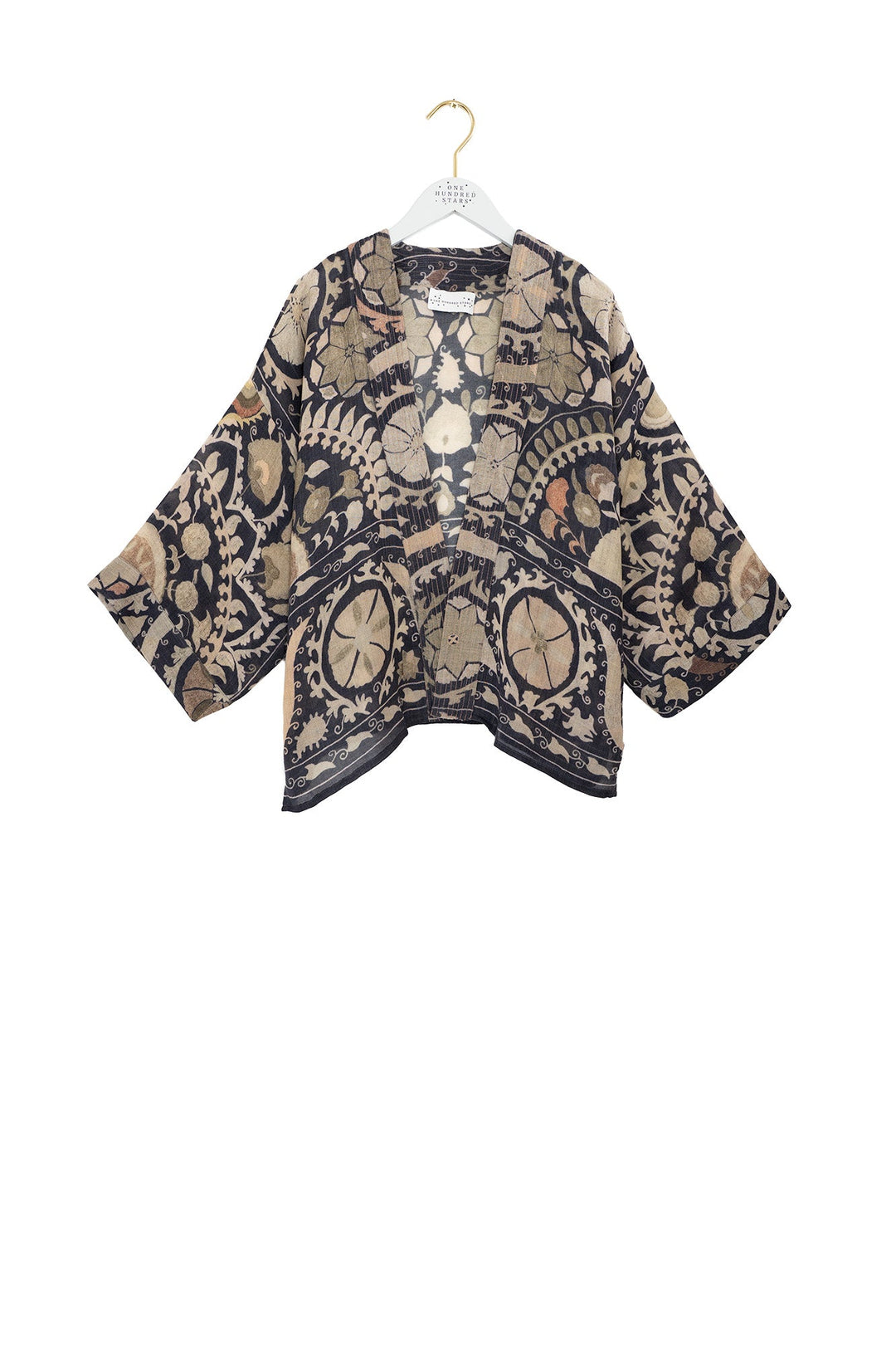Susani Charcoal Wool Kimono