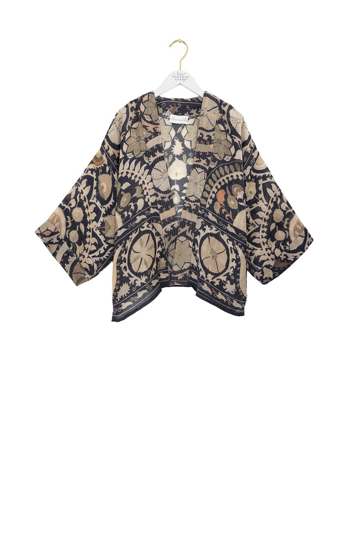 Susani Charcoal Wool Kimono