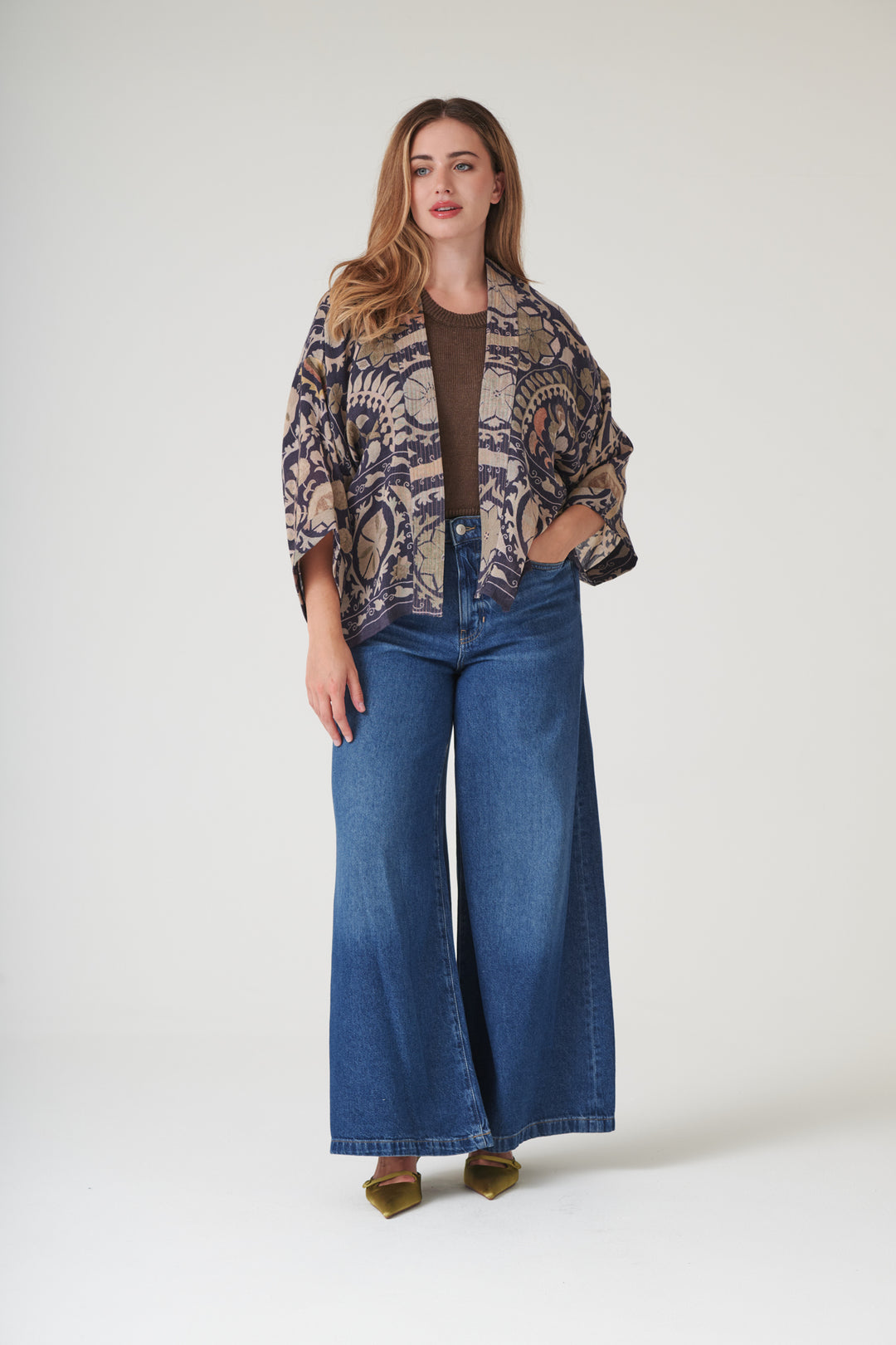 Susani Charcoal Wool Kimono