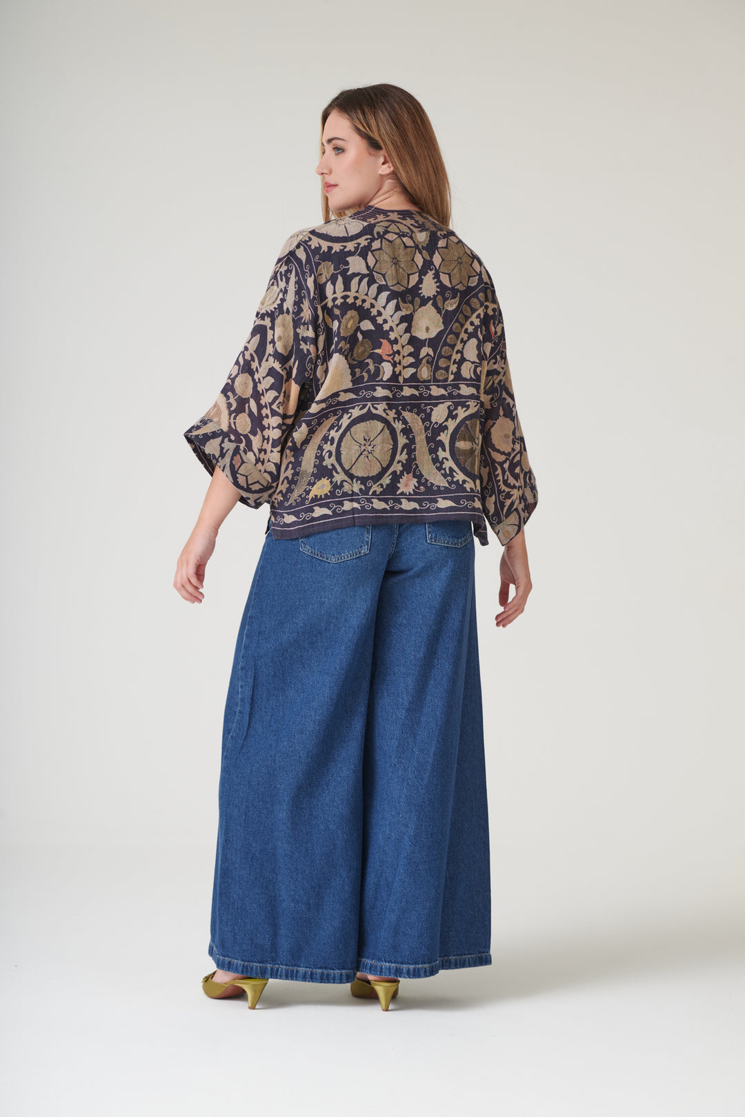 Susani Charcoal Wool Kimono
