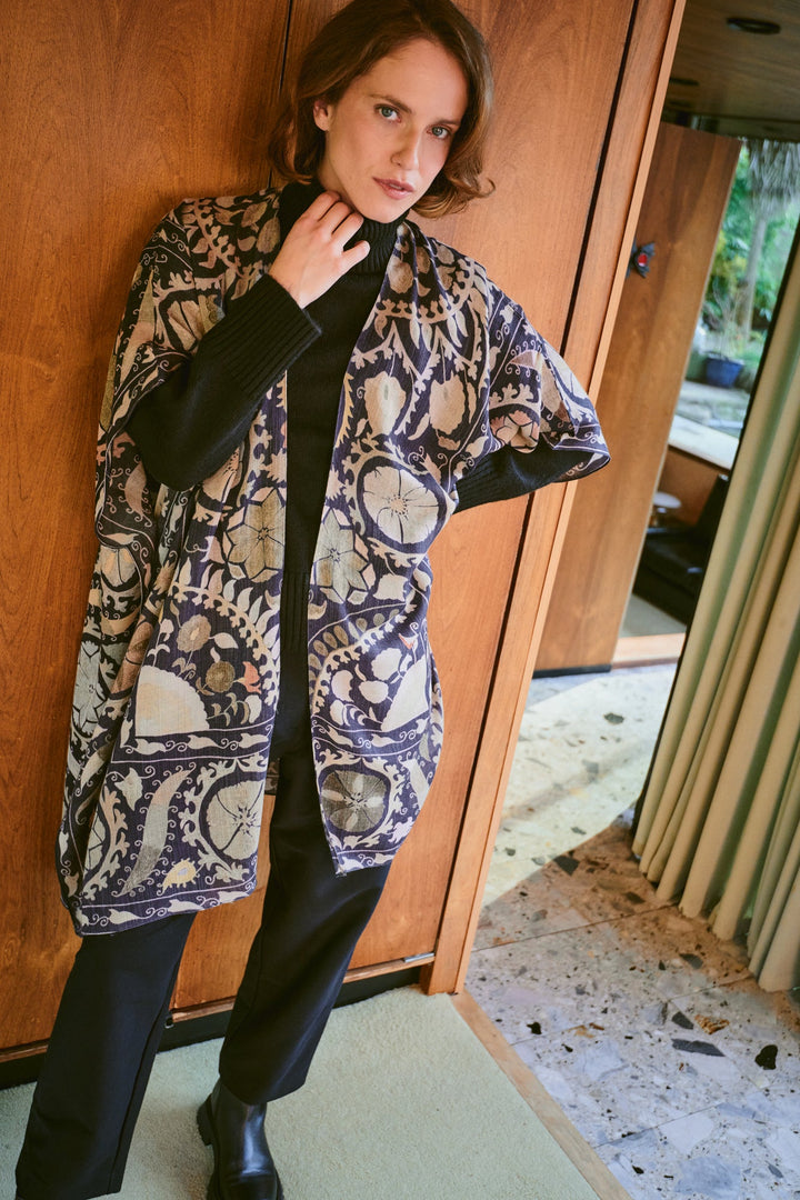 Susani Charcoal Wool Throwover