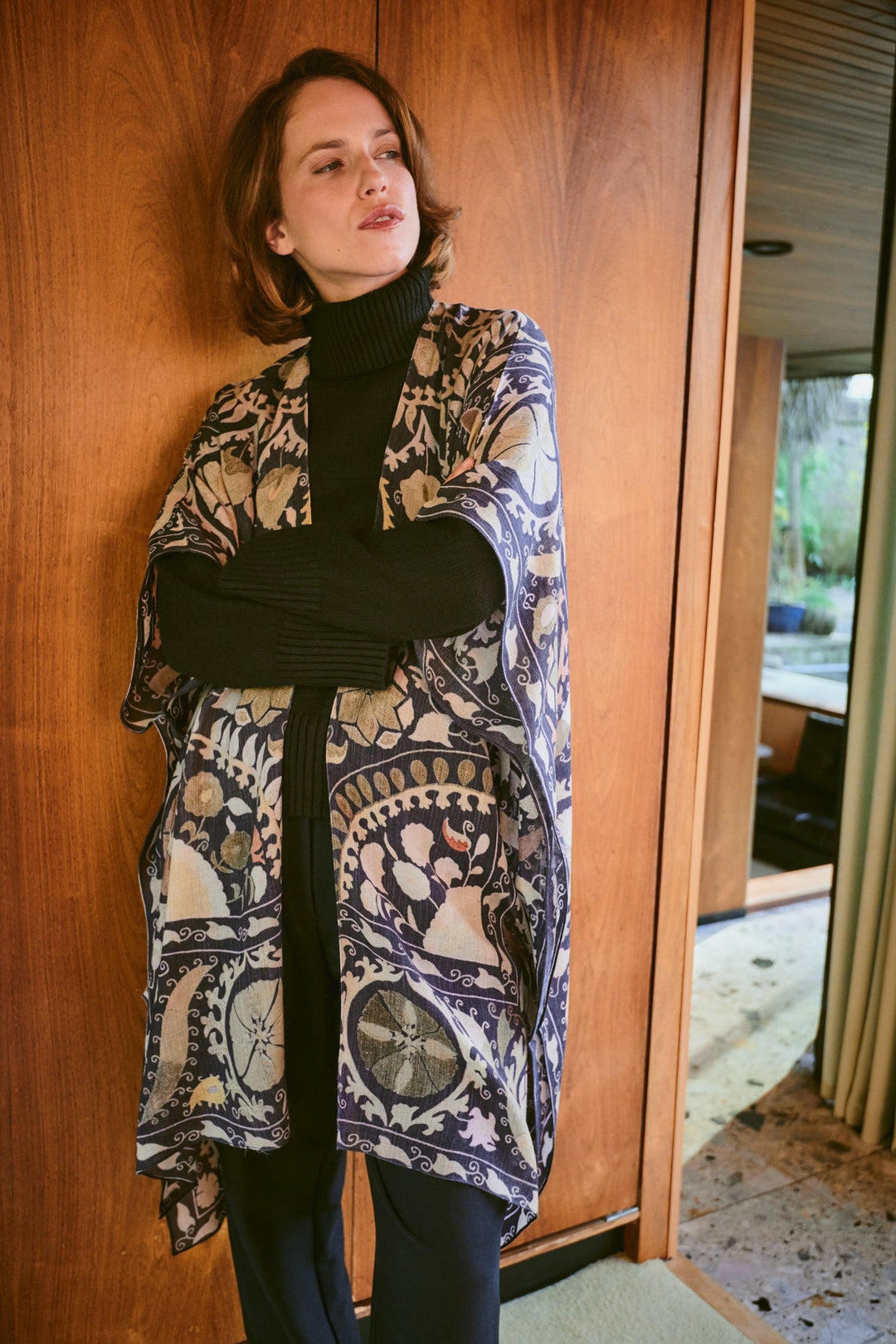 Susani Charcoal Wool Throwover