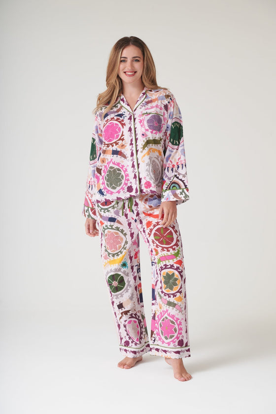 Susani Pink Cambric Pyjama Set