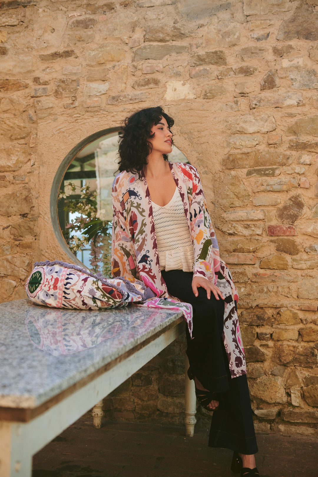 Susani Pink Grande Kimono - One Hundred Stars